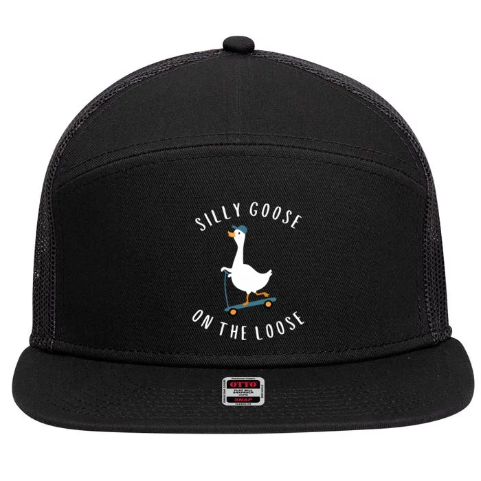 Silly Goose On The Loose 7 Panel Mesh Trucker Snapback Hat