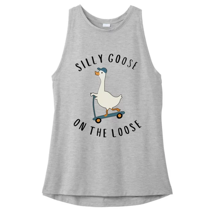 Silly Goose On The Loose Ladies Tri-Blend Wicking Tank