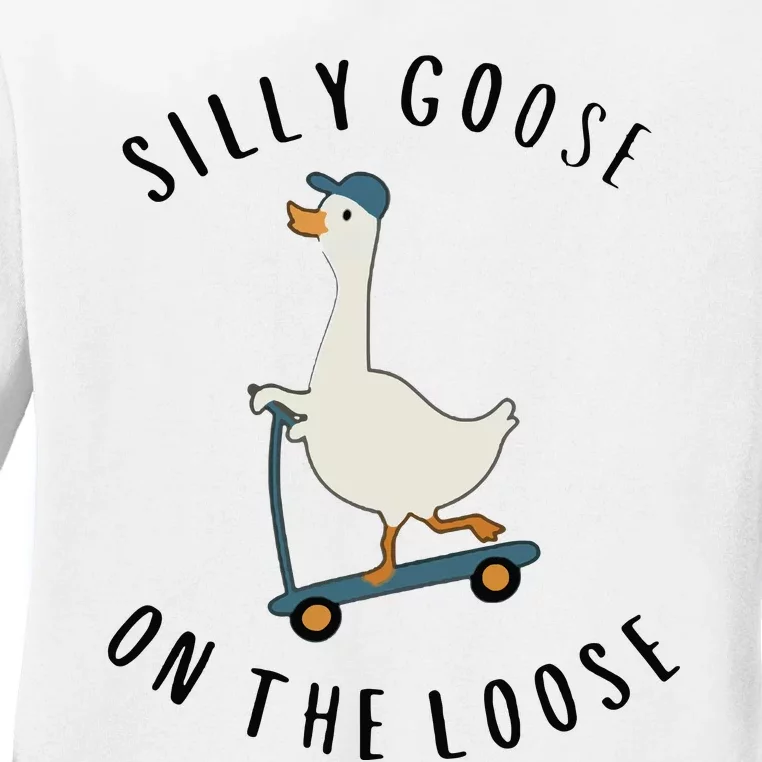 Silly Goose On The Loose Ladies Long Sleeve Shirt