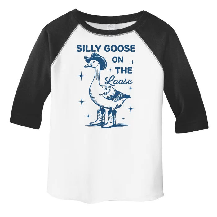 Silly Goose On The Loose Funny Cowgirl Toddler Fine Jersey T-Shirt