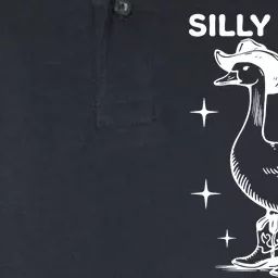 Silly Goose On The Loose Funny Cowgirl Softstyle Adult Sport Polo