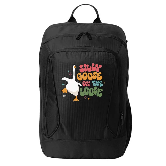 Silly Goose On The Loose Retro Groovy Silly Goose Club City Backpack