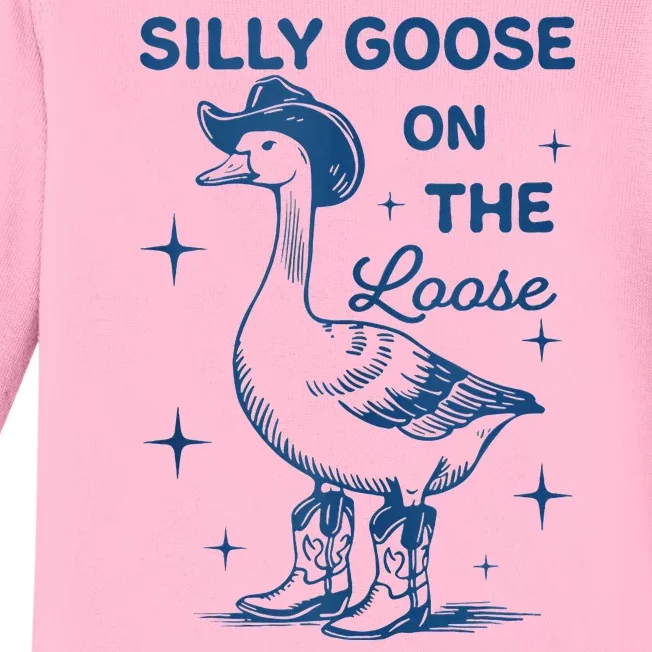 Silly Goose On The Loose Baby Long Sleeve Bodysuit