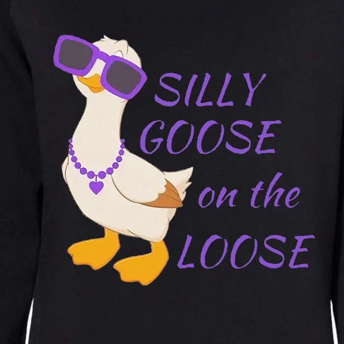 Silly Goose On The Loose Womens California Wash Sweatshirt