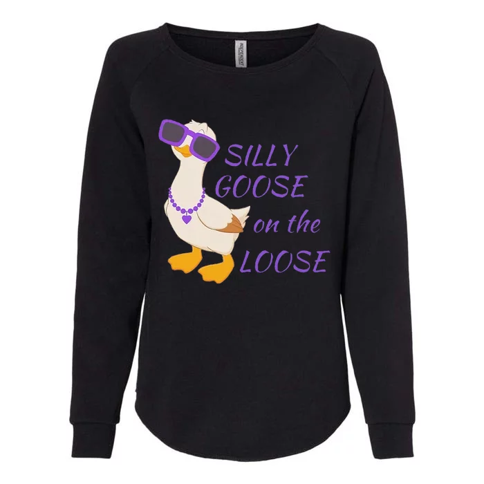 Silly Goose On The Loose Womens California Wash Sweatshirt