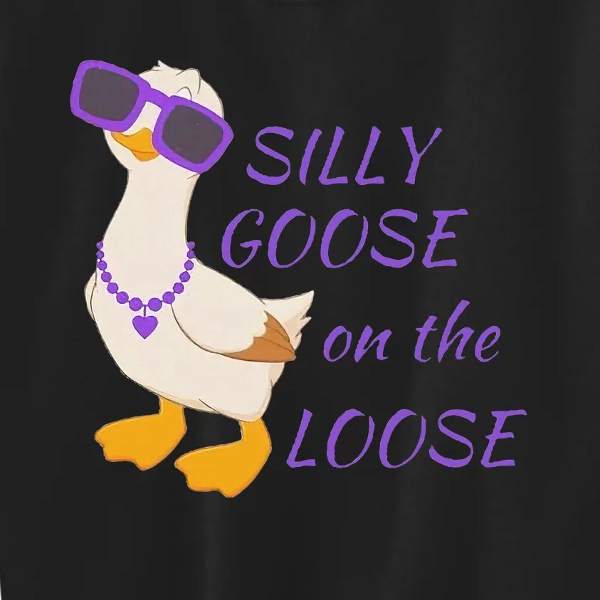 Silly Goose On The Loose Kids Sweatshirt