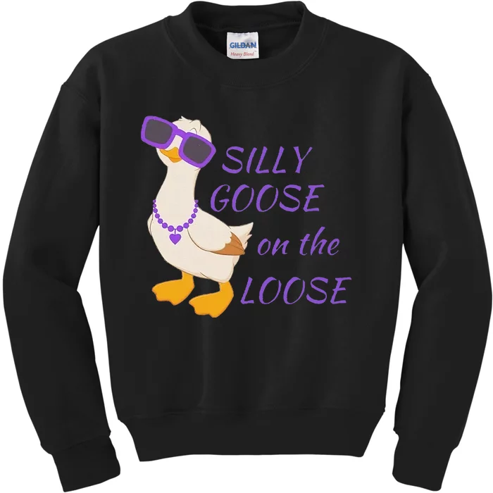 Silly Goose On The Loose Kids Sweatshirt