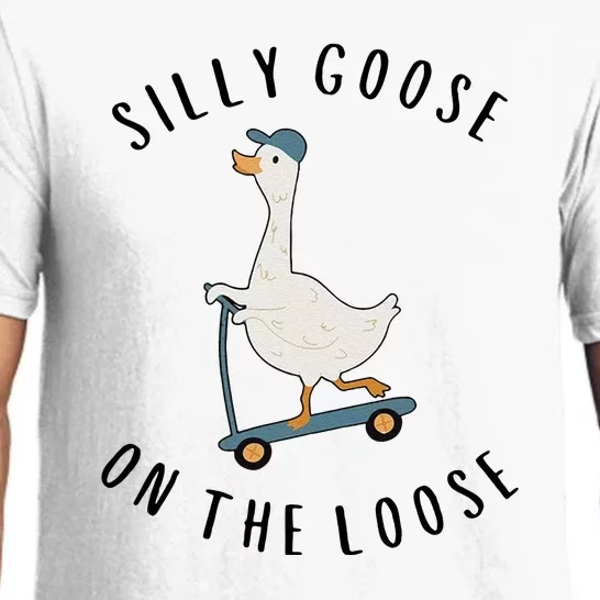 Silly Goose On The Loose Funny Gooses Pajama Set