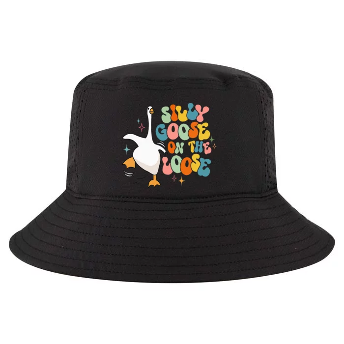 Silly Goose On The Loose Retro Groovy Silly Goose Club Cool Comfort Performance Bucket Hat