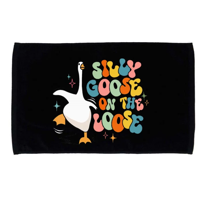 Silly Goose On The Loose Retro Groovy Silly Goose Club Microfiber Hand Towel