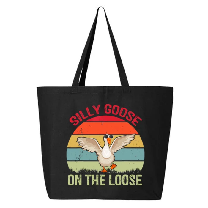 Silly Goose On The Loose Funny Saying 25L Jumbo Tote