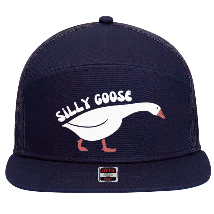 Silly Goose On The Loose 7 Panel Mesh Trucker Snapback Hat