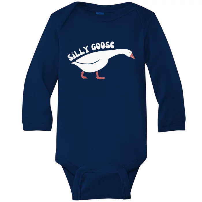 Silly Goose On The Loose Baby Long Sleeve Bodysuit