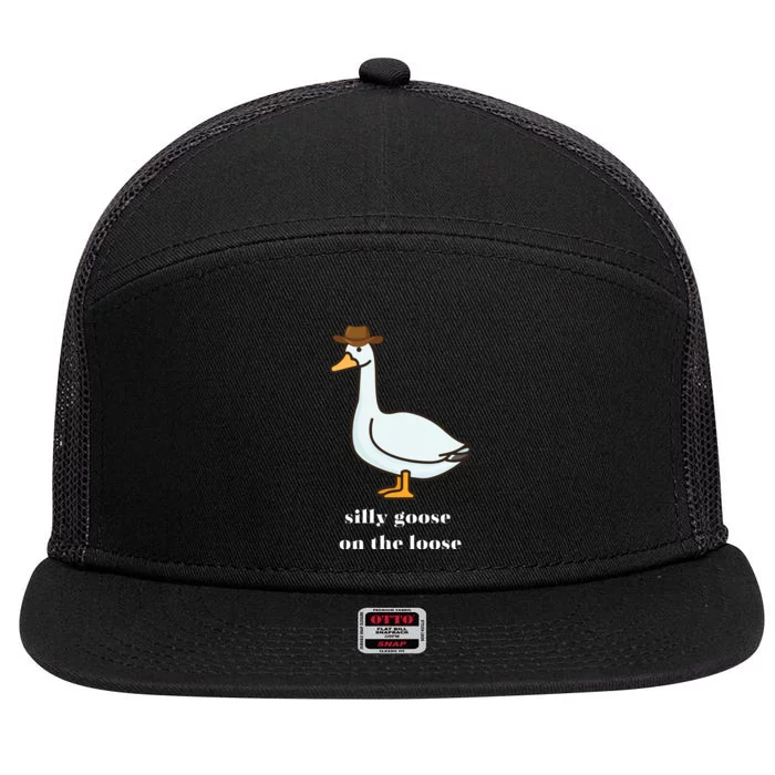 Silly Goose On The Loose Cowboy Duck 7 Panel Mesh Trucker Snapback Hat