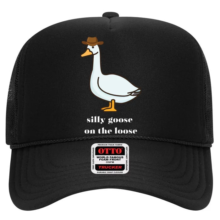 Silly Goose On The Loose Cowboy Duck High Crown Mesh Trucker Hat