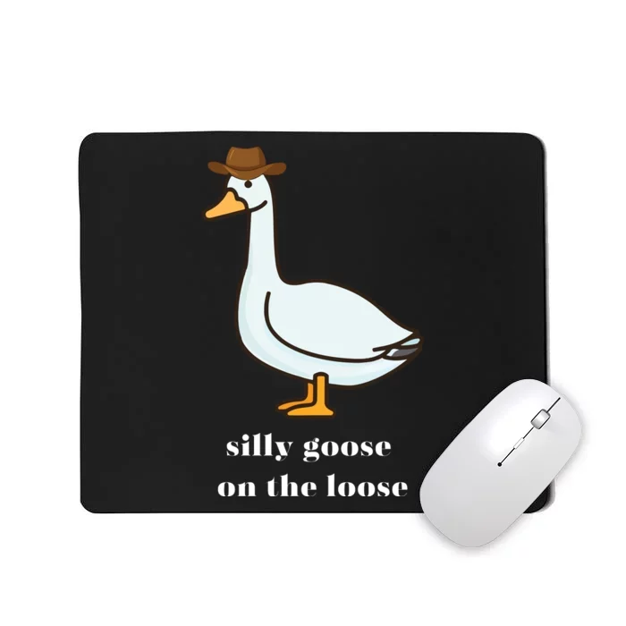 Silly Goose On The Loose Cowboy Duck Mousepad