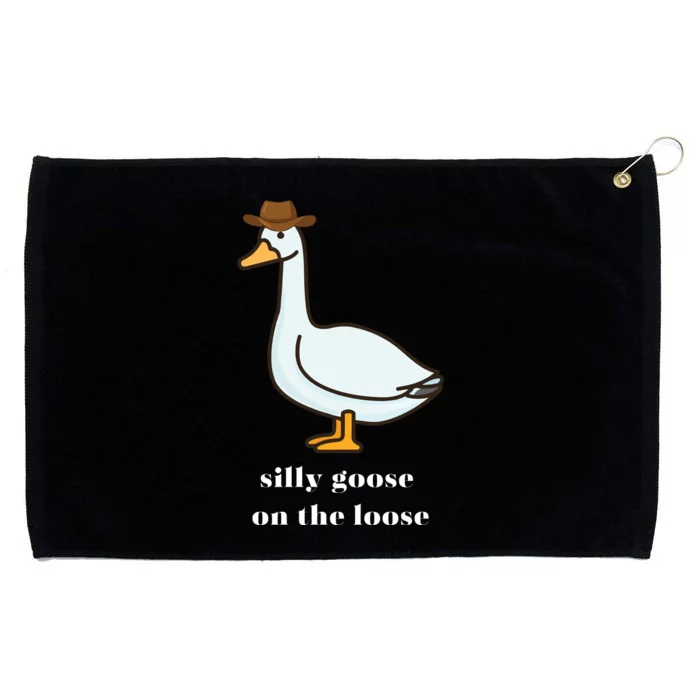 Silly Goose On The Loose Cowboy Duck Grommeted Golf Towel