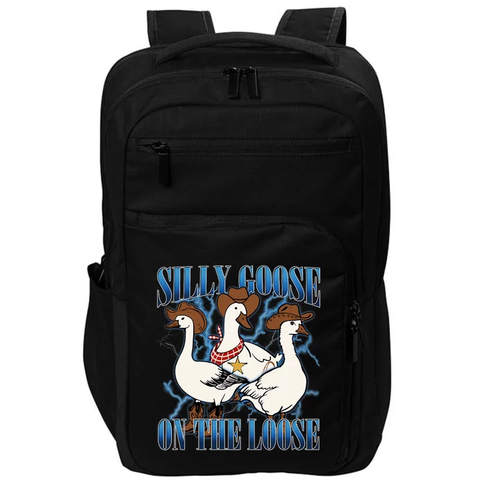 Silly Goose On The Loose Retro Groovy Silly Goose Club Impact Tech Backpack