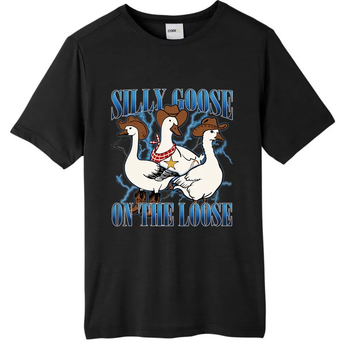 Silly Goose On The Loose Retro Groovy Silly Goose Club ChromaSoft Performance T-Shirt