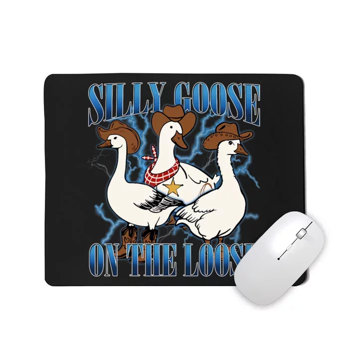 Silly Goose On The Loose Retro Groovy Silly Goose Club Mousepad