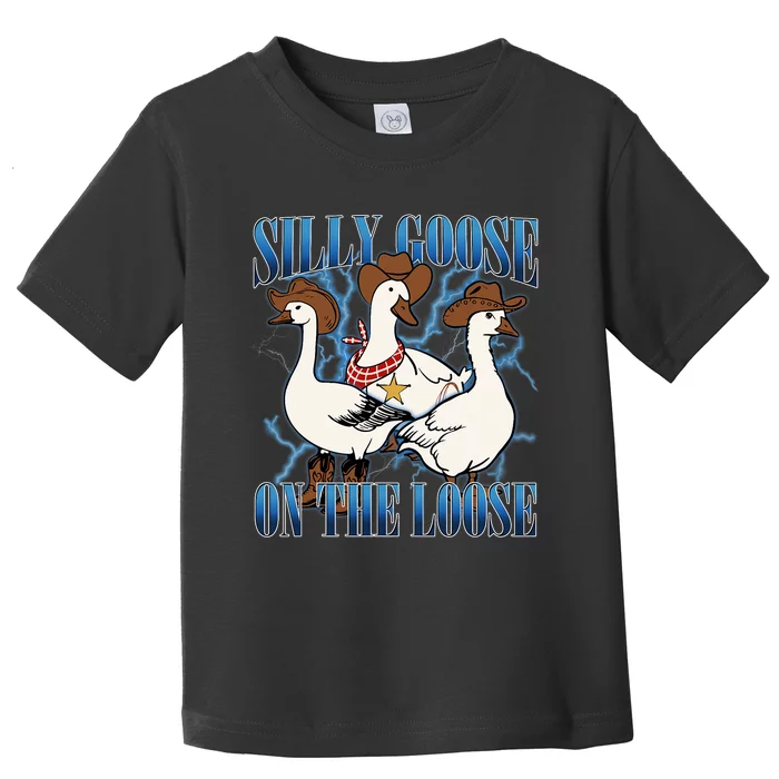 Silly Goose On The Loose Retro Groovy Silly Goose Club Toddler T-Shirt