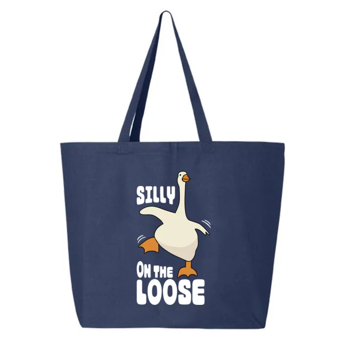 Silly Goose On The Loose Funny Goose Quote 25L Jumbo Tote