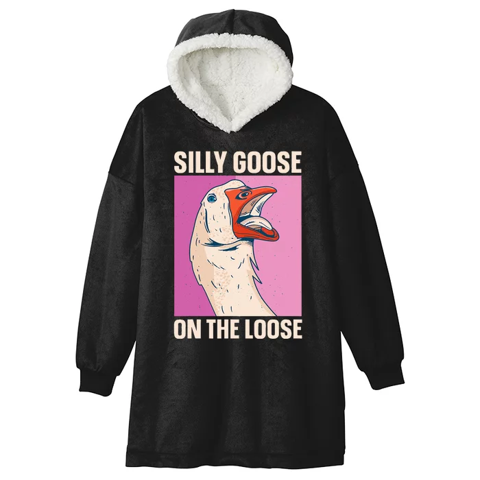 Silly Goose On The Loose Hooded Wearable Blanket