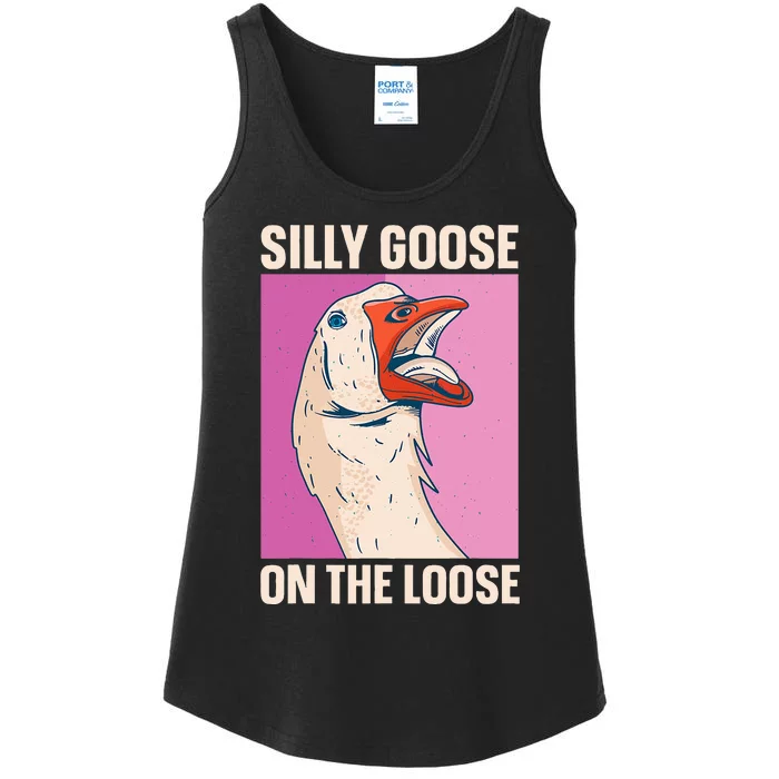 Silly Goose On The Loose Ladies Essential Tank