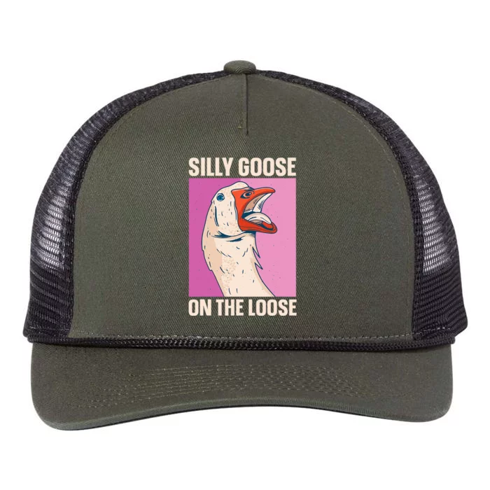 Silly Goose On The Loose Retro Rope Trucker Hat Cap