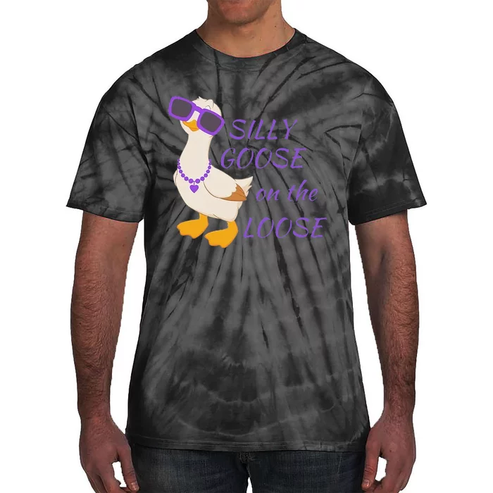 Silly Goose On The Loose Funny Tie-Dye T-Shirt