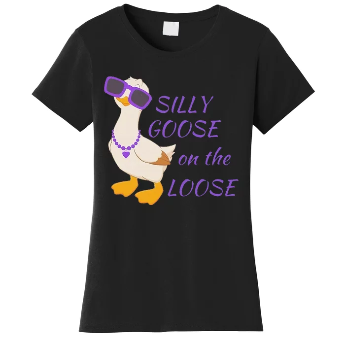 Silly Goose On The Loose Funny Women's T-Shirt