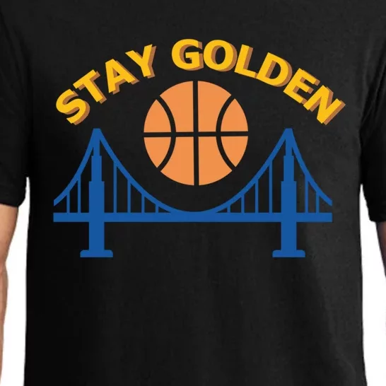 Stay Golden Oakland To San Francisco Basketball Pajama Set