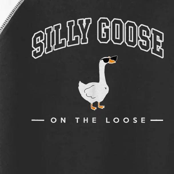 Silly Goose On The Loose Funny Silly Goose University Toddler Fine Jersey T-Shirt