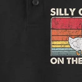 Silly Goose On The Loose Funny Silly Goose University Dry Zone Grid Performance Polo