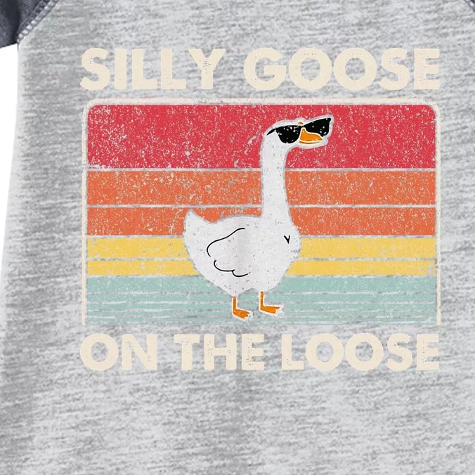 Silly Goose On The Loose Funny Silly Goose University Infant Baby Jersey Bodysuit