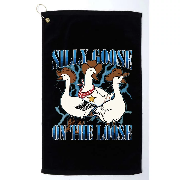 Silly Goose On The Loose Retro Groovy Silly Goose Club Platinum Collection Golf Towel