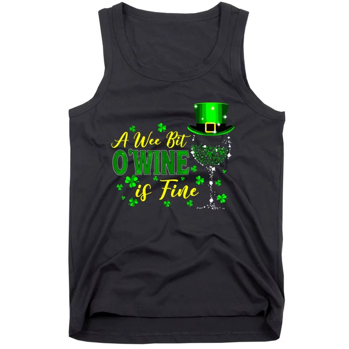 Shamrock Glasses Of Wine St Patricks Day Drinking Leprechaun Tank Top