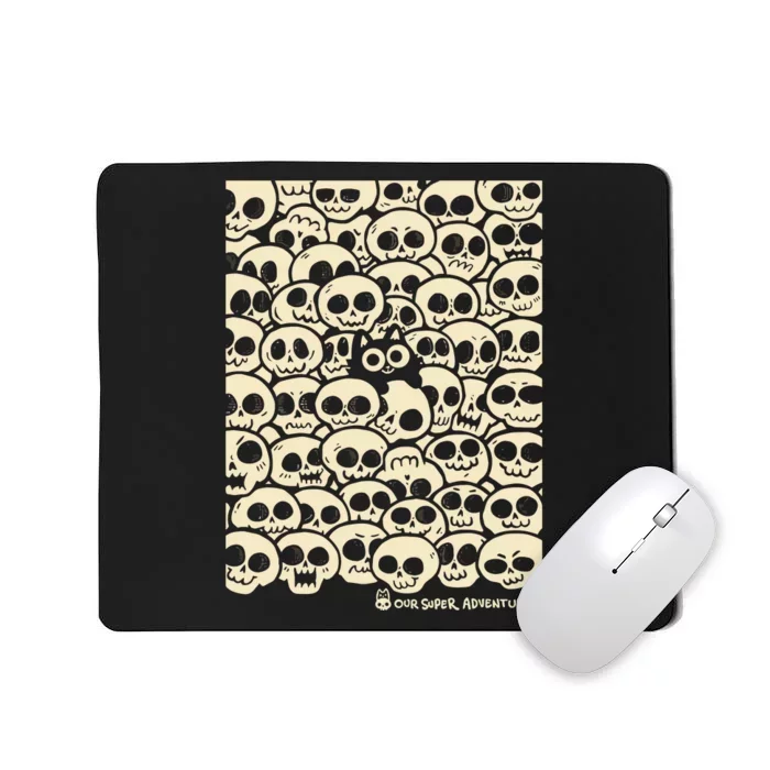 Sarah Graley Our Super Adventure Skull Cat Mousepad