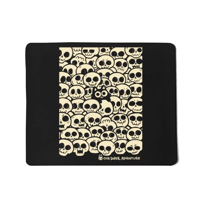 Sarah Graley Our Super Adventure Skull Cat Mousepad