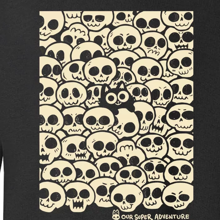 Sarah Graley Our Super Adventure Skull Cat Toddler Sweatshirt