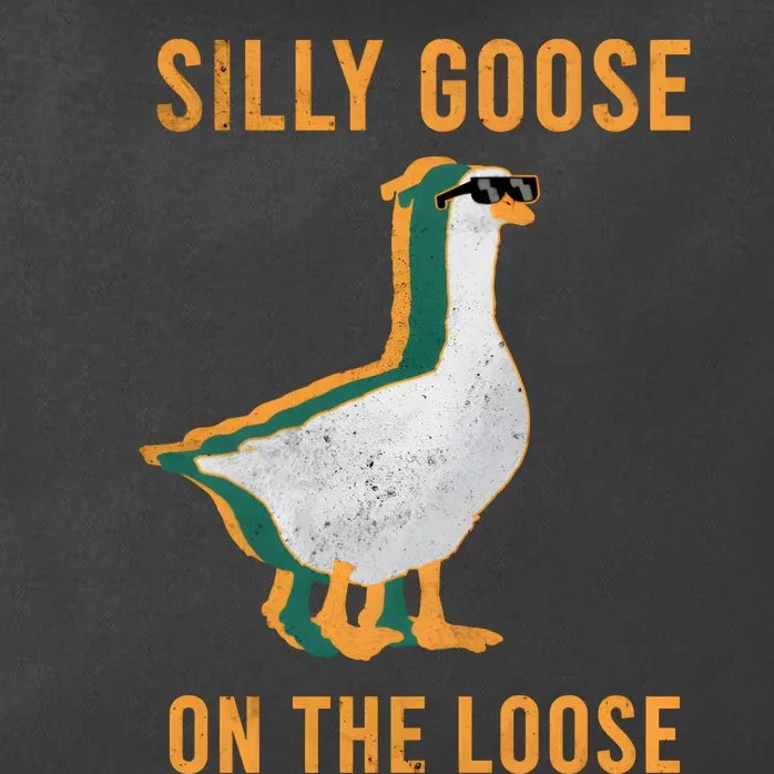 Silly Goose On The Loose Retro Zip Tote Bag