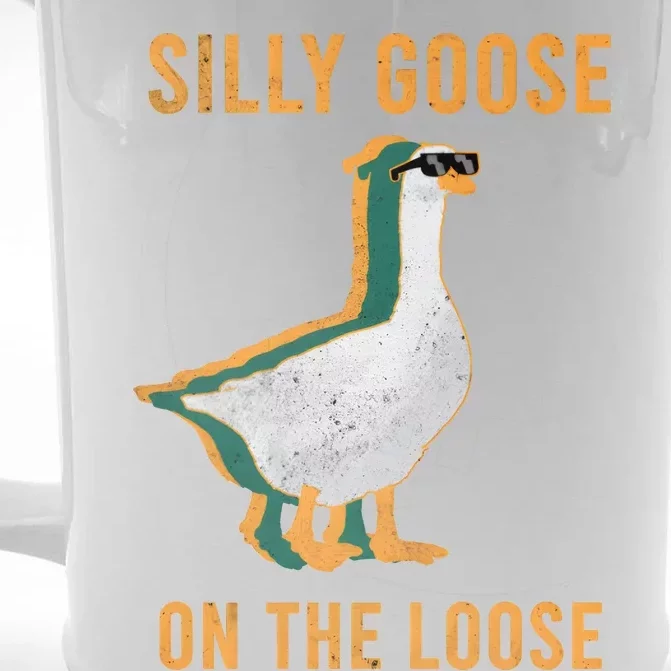 Silly Goose On The Loose Retro Front & Back Beer Stein