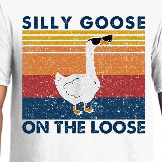 Silly Goose On The Loose Funny Saying Goose Funny Pajama Set