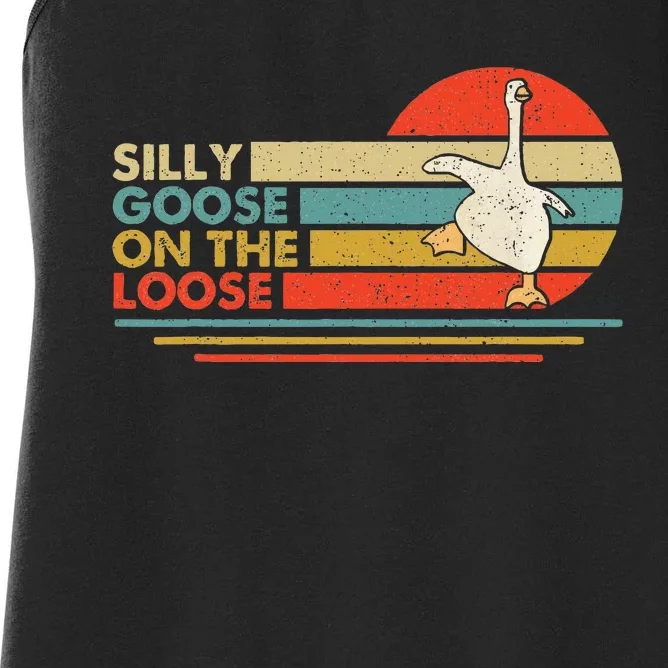 Silly Goose On The Loose Women's Racerback Tank