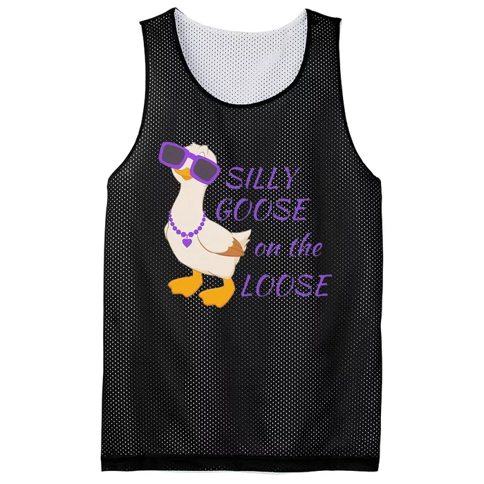 Silly Goose On The Loose Mesh Reversible Basketball Jersey Tank