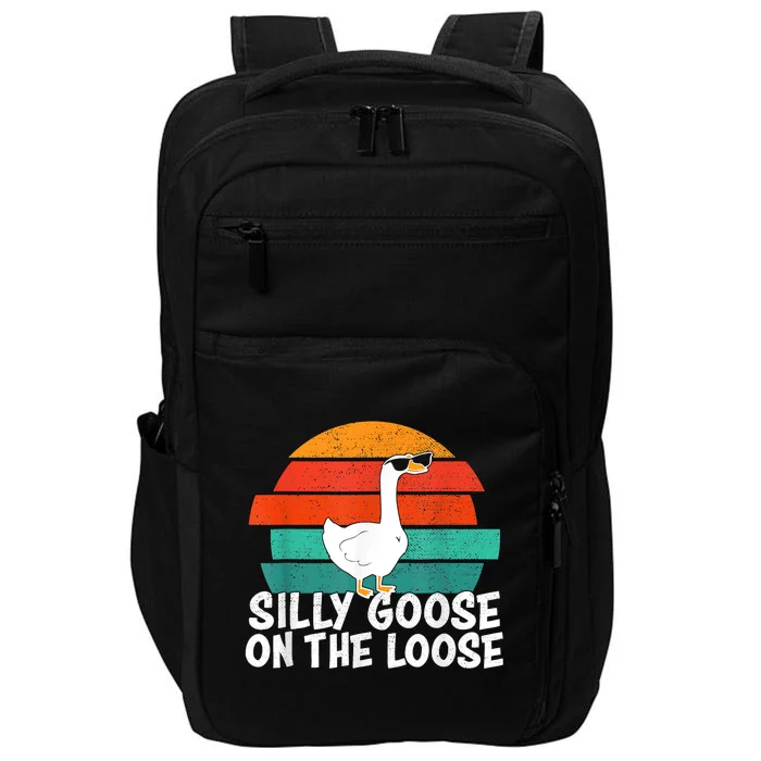 Silly Goose On The Loose Vintage Tee Cool Gift Impact Tech Backpack