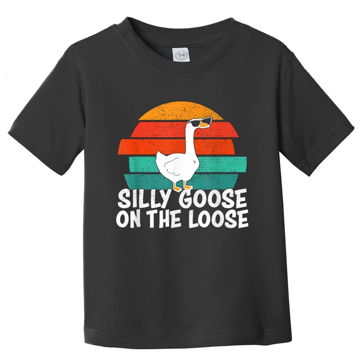 Silly Goose On The Loose Vintage Tee Cool Gift Toddler T-Shirt