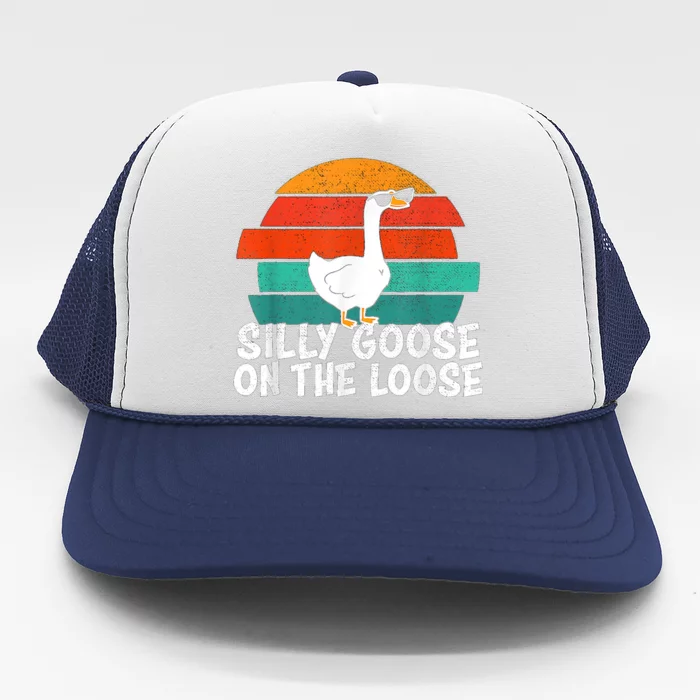 Silly Goose On The Loose Vintage Tee Cool Gift Trucker Hat