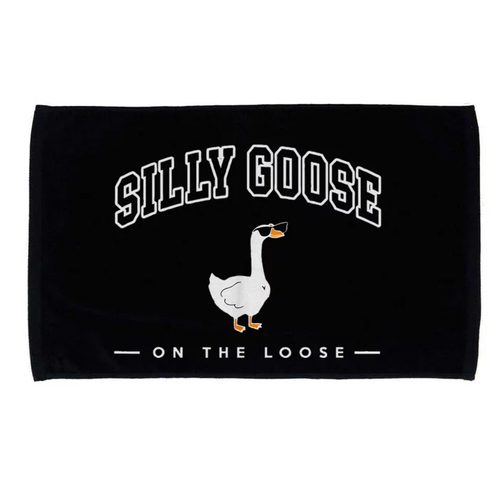 Silly Goose On The Loose Funny Silly Goose University Microfiber Hand Towel