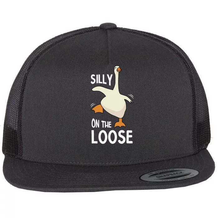 Silly Goose On The Loose Flat Bill Trucker Hat